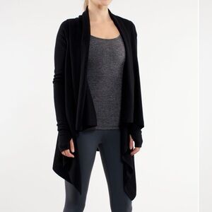 Lululemon Reflection Wrap Black Small/Medium Cardigan Sweater